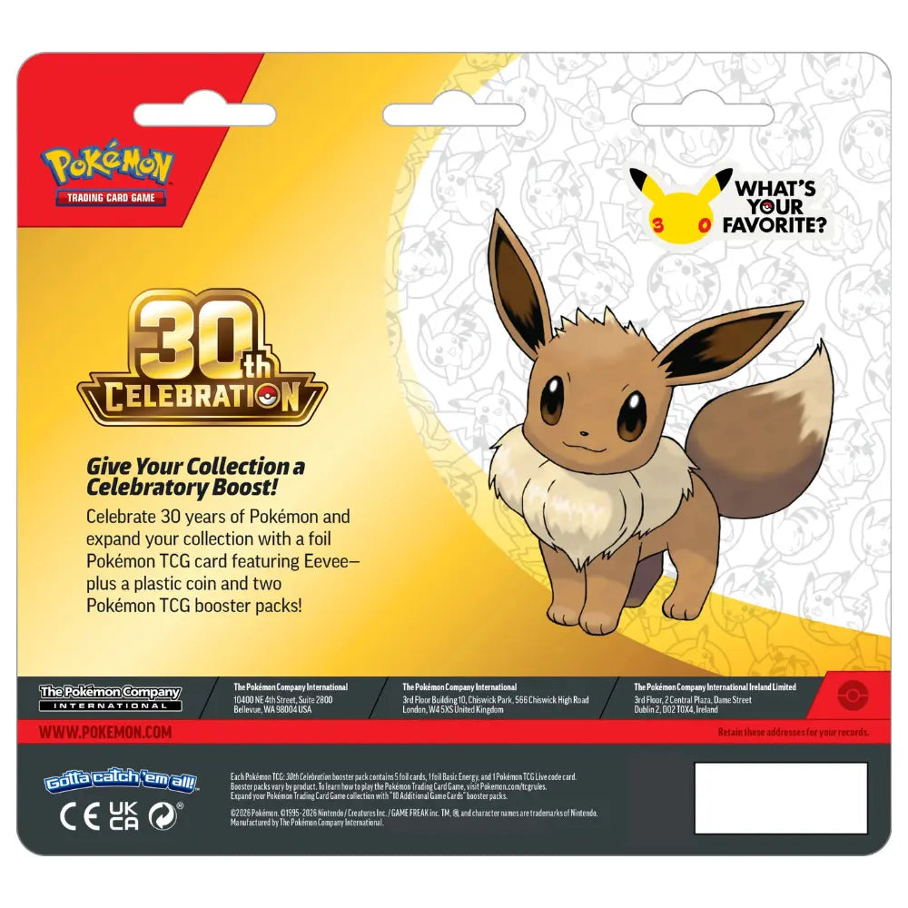 30th Celebration 2-Pack Blister Eevee